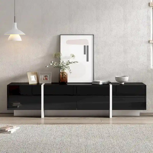 Mobile porta TV lucido da 74,8" con cassetti per TV fino a 80"