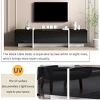 Mobile porta TV lucido da 74,8" con cassetti per TV fino a 80"