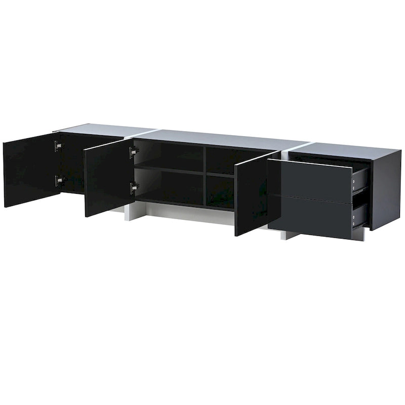 Mobile porta TV lucido da 74,8" con cassetti per TV fino a 80"