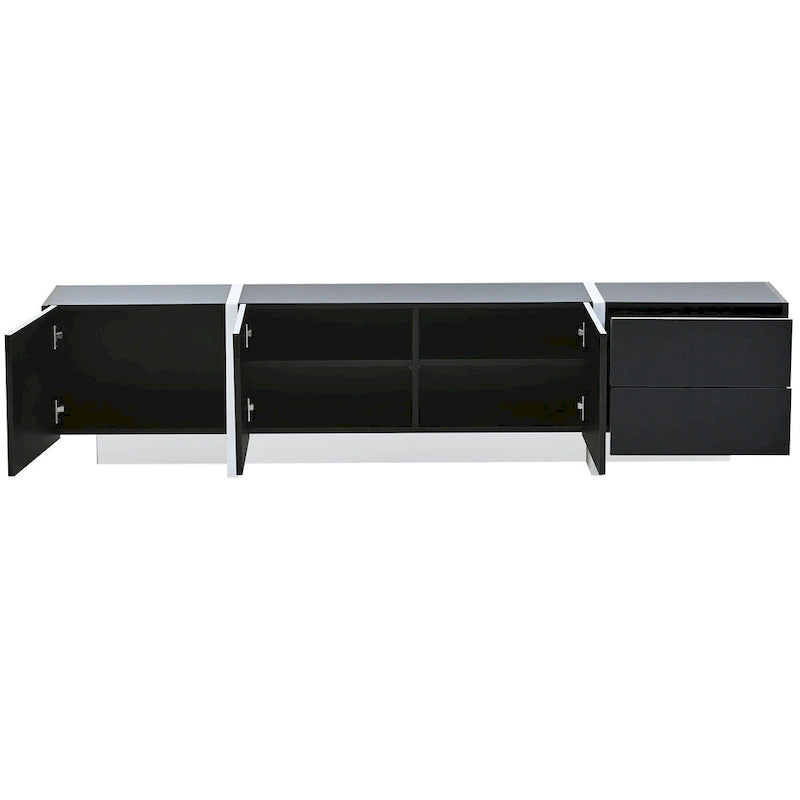Mobile porta TV lucido da 74,8" con cassetti per TV fino a 80"