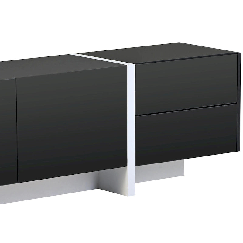 Mobile porta TV lucido da 74,8" con cassetti per TV fino a 80"