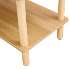 Mobile TV a 2 livelli con ripiano aperto e gambe in legno di gomma