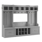 Set completo di mobili da ingresso con appendiabiti e panca portascarpe