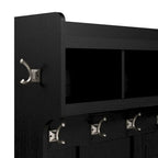 Set completo di mobili da ingresso con appendiabiti e panca portascarpe