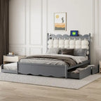 Letto contenitore con 2 cassetti e letto estraibile Twin-XL