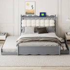 Letto contenitore con 2 cassetti e letto estraibile Twin-XL