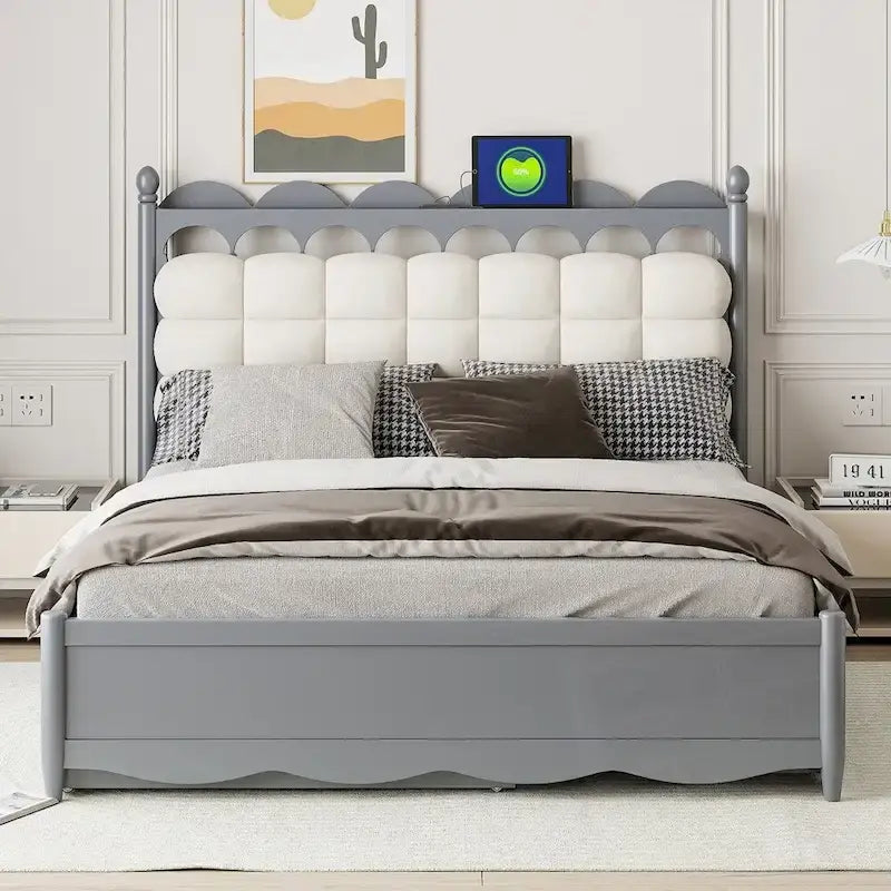 Letto contenitore con 2 cassetti e letto estraibile Twin-XL