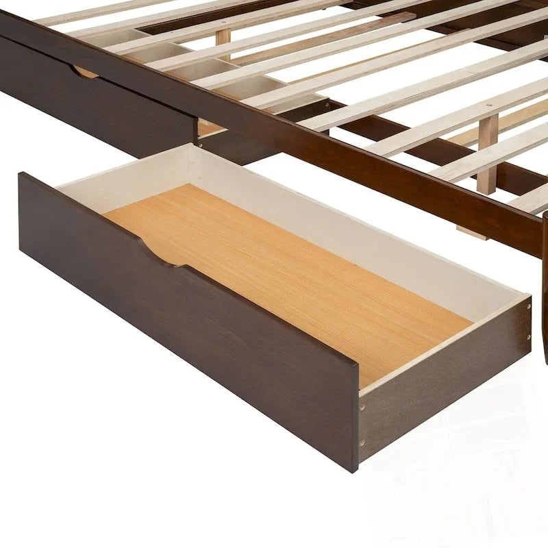 Letto contenitore con 2 cassetti e letto estraibile Twin-XL