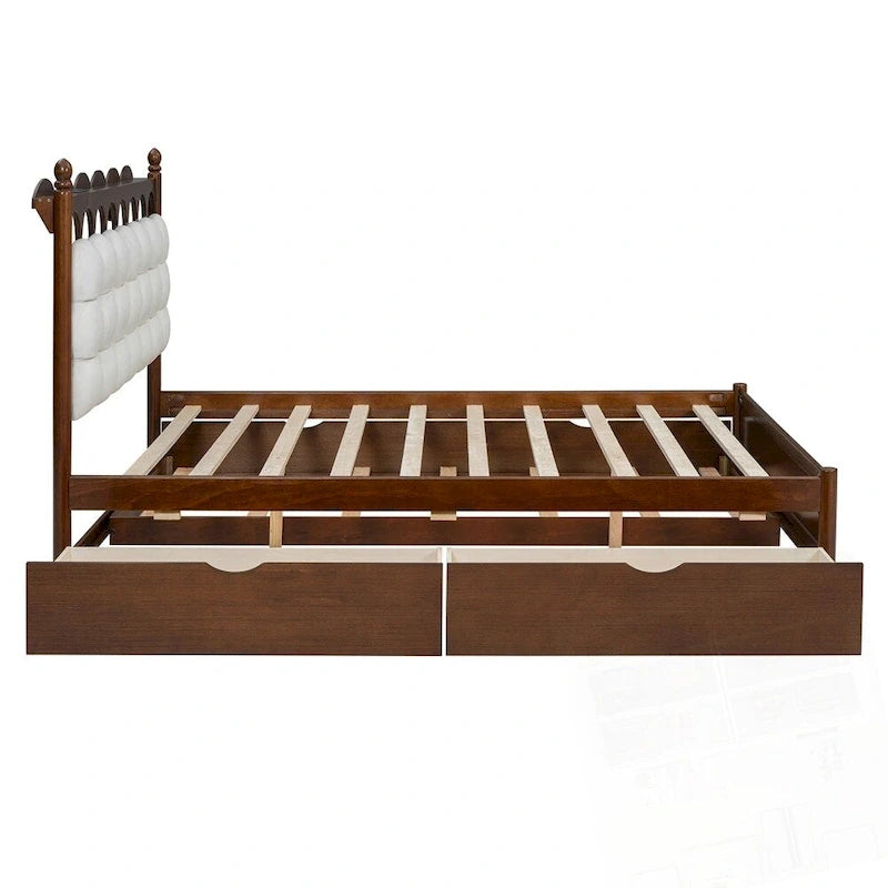 Letto contenitore con 2 cassetti e letto estraibile Twin-XL