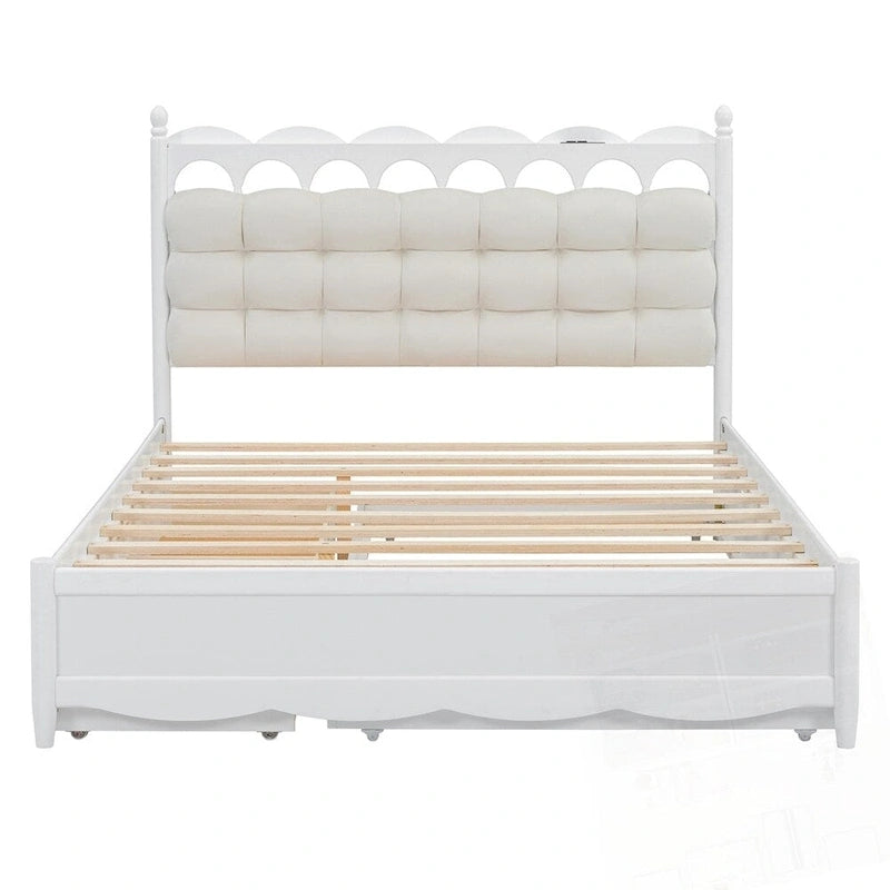 Letto contenitore con 2 cassetti e letto estraibile Twin-XL