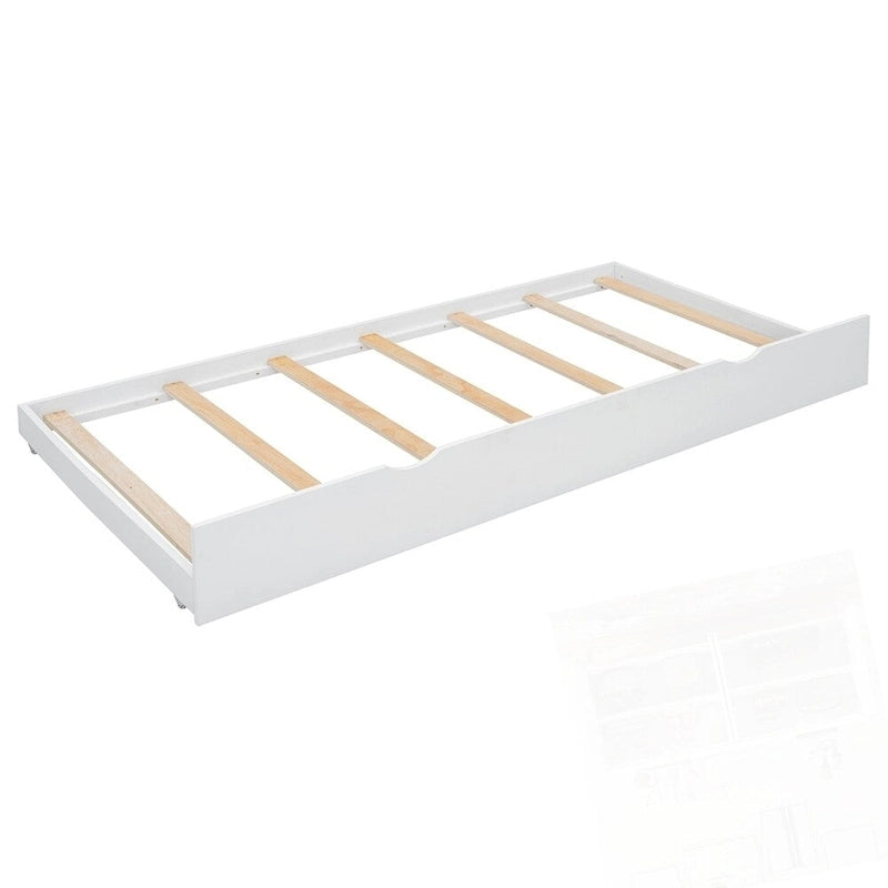 Letto contenitore con 2 cassetti e letto estraibile Twin-XL