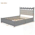 Letto contenitore con 2 cassetti e letto estraibile Twin-XL