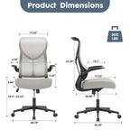Sedia da Ufficio Ergonomica in Rete con Supporto Lombare e Braccioli Regolabili