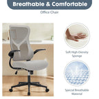 Sedia da Ufficio Ergonomica in Rete con Supporto Lombare e Braccioli Regolabili