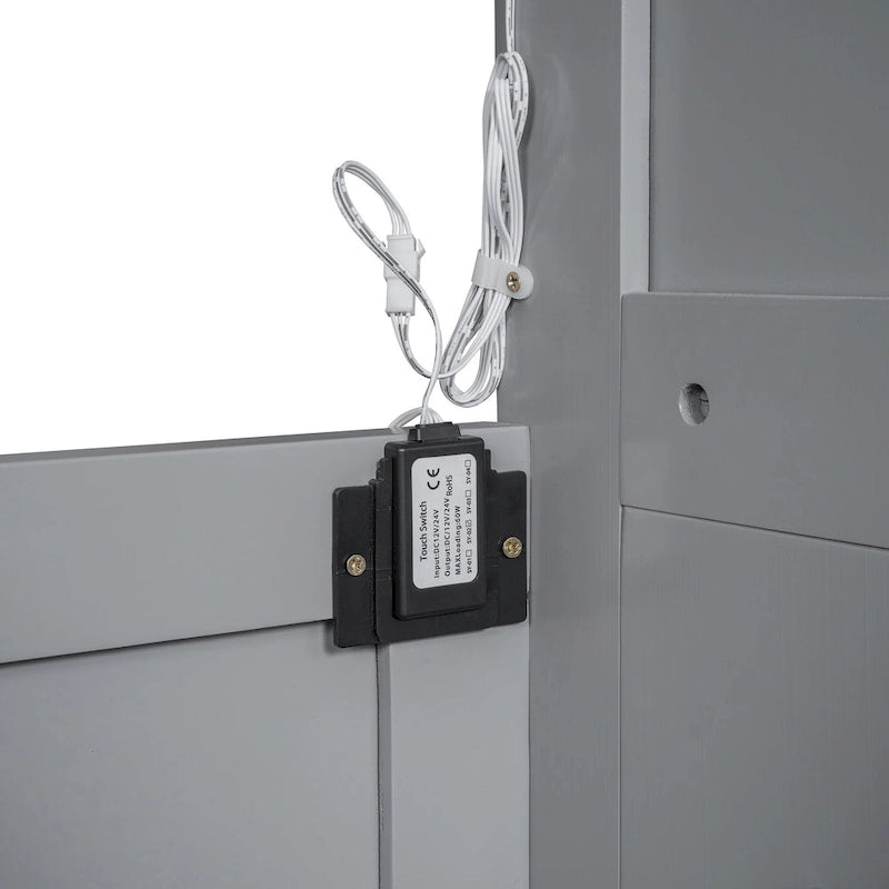 Letto a Scomparsa Pieghevole con Armadio, Mensole e Luci a LED – Matrimoniale/Queen Size