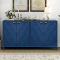 Madia a 4 Ante con Ante a Nido d'Ape e Maniglie Metalliche Vintage