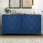 Madia a 4 Ante con Ante a Nido d'Ape e Maniglie Metalliche Vintage