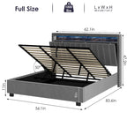 Letto Contenitore con Apertura a Gas e Testiera a LED