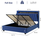 Letto Contenitore con Apertura a Gas e Testiera a LED