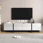 Mobile TV moderno bianco con contenitore per TV fino a 80"