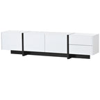 Mobile TV moderno bianco con contenitore per TV fino a 80"