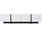 Mobile TV moderno bianco con contenitore per TV fino a 80"