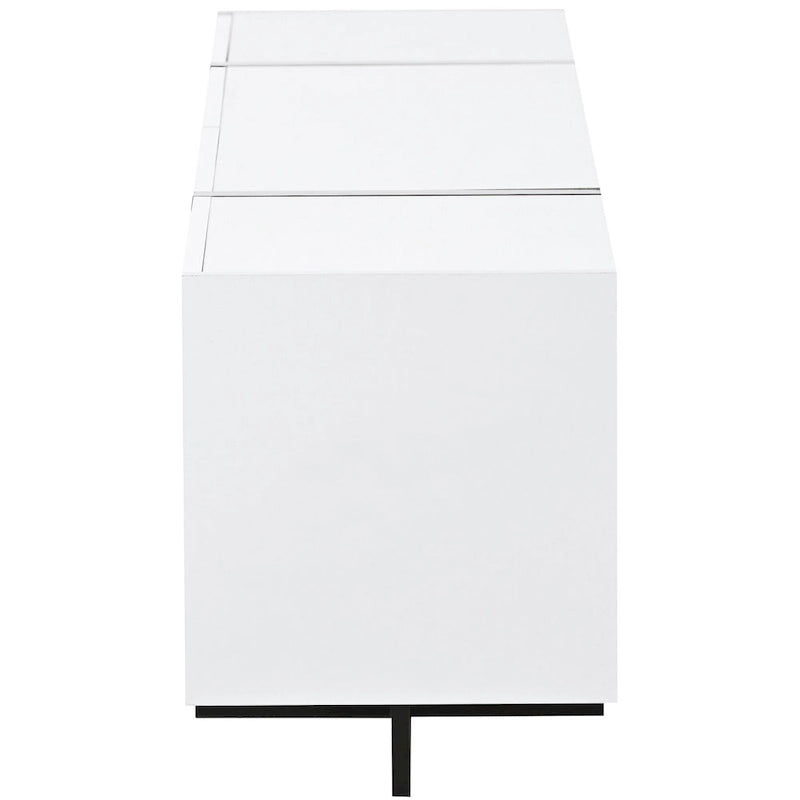 Mobile TV moderno bianco con contenitore per TV fino a 80"