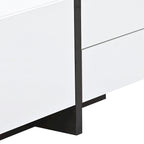 Mobile TV moderno bianco con contenitore per TV fino a 80"