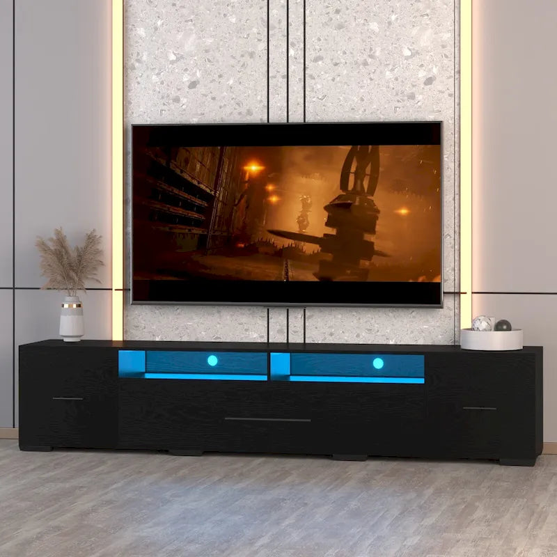 Mobile TV da 83" con Luci LED RGB e Spazio Contenitivo per TV fino a 80"