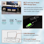 Mobile TV da 83" con Luci LED RGB e Spazio Contenitivo per TV fino a 80"