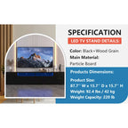 Mobile TV da 83" con Luci LED RGB e Spazio Contenitivo per TV fino a 80"