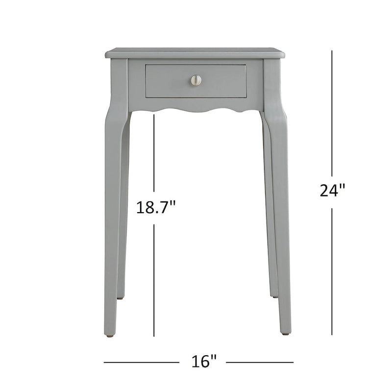 Tavolino contenitore in legno con 1 cassetto