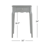 Tavolino contenitore in legno con 1 cassetto