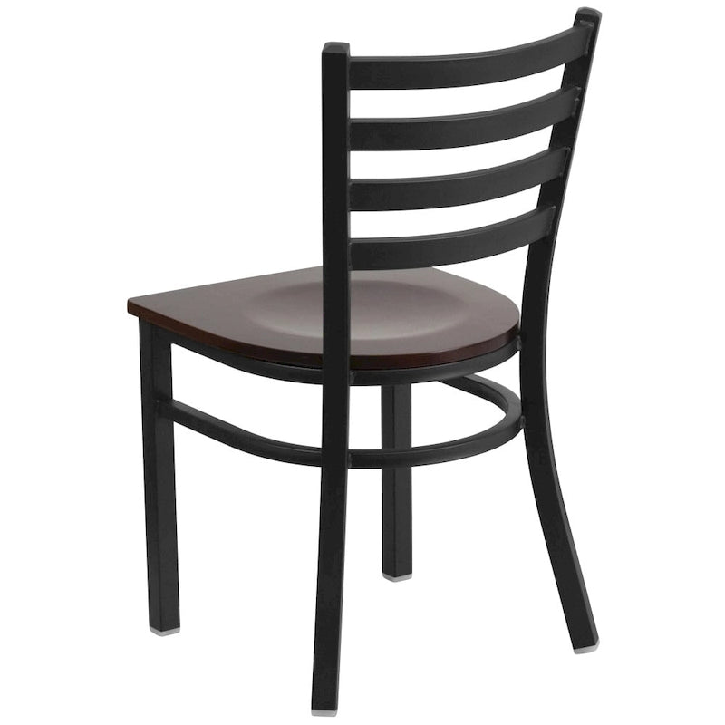 Sedia da pranzo in metallo con schienale a pioli – Set da 2