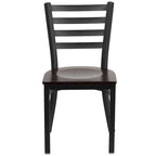 Sedia da pranzo in metallo con schienale a pioli – Set da 2
