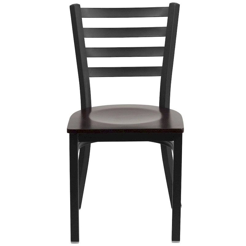Sedia da pranzo in metallo con schienale a pioli – Set da 2