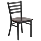 Sedia da pranzo in metallo con schienale a pioli – Set da 2