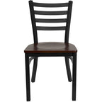 Sedia da pranzo in metallo con schienale a pioli – Set da 2