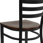 Sedia da pranzo in metallo con schienale a pioli – Set da 2