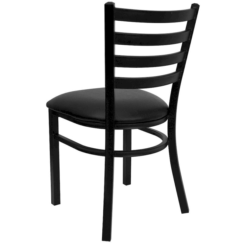 Sedia da pranzo in metallo con schienale a pioli – Set da 2