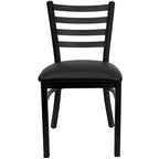Sedia da pranzo in metallo con schienale a pioli – Set da 2