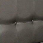 Letto imbottito moderno con pannello trapuntato a LED