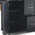 Carrello da Cucina Mobile con Piano in Legno Naturale