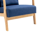 Poltrona d'accento imbottita con gambe in legno – 65,5 cm L x 72,9 cm H x 82 cm P