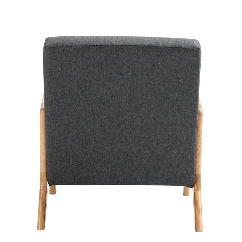 Poltrona d'accento imbottita con gambe in legno – 65,5 cm L x 72,9 cm H x 82 cm P
