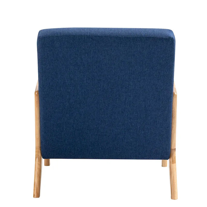 Poltrona d'accento imbottita con gambe in legno – 65,5 cm L x 72,9 cm H x 82 cm P