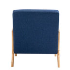 Poltrona d'accento imbottita con gambe in legno – 65,5 cm L x 72,9 cm H x 82 cm P