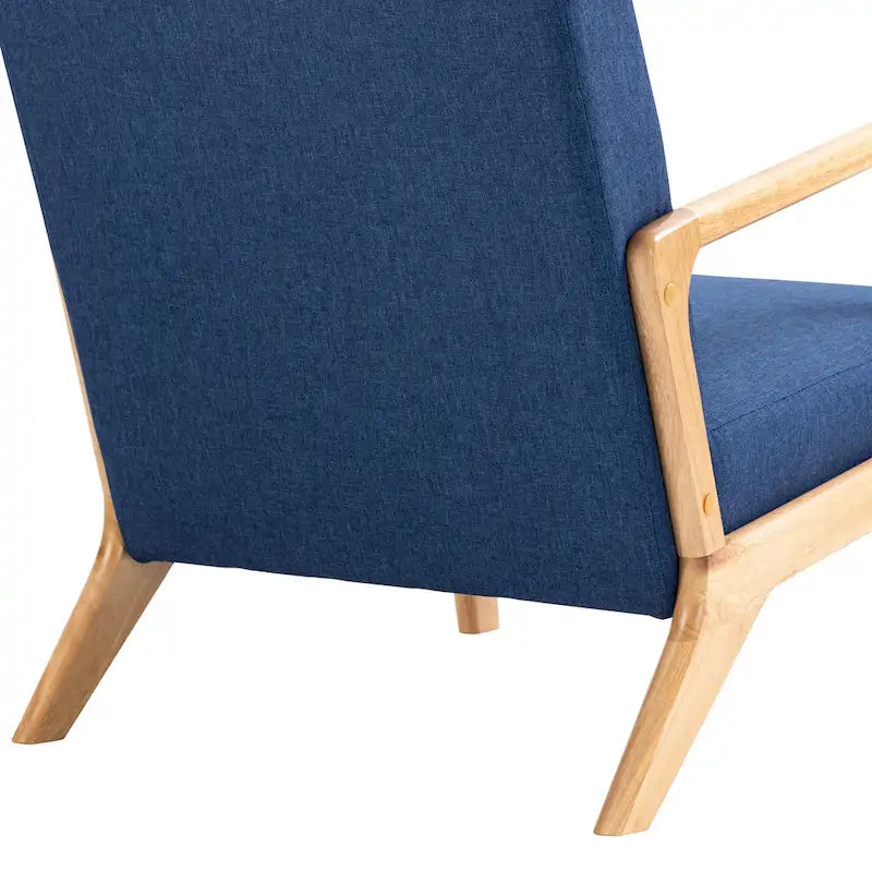 Poltrona d'accento imbottita con gambe in legno – 65,5 cm L x 72,9 cm H x 82 cm P