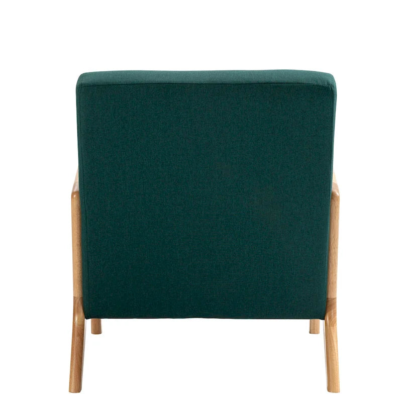 Poltrona d'accento imbottita con gambe in legno – 65,5 cm L x 72,9 cm H x 82 cm P