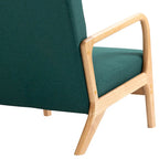 Poltrona d'accento imbottita con gambe in legno – 65,5 cm L x 72,9 cm H x 82 cm P
